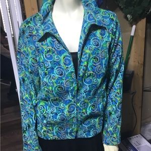 Christopher & Banks Zip Up Blazer